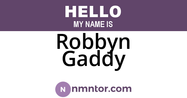 Robbyn Gaddy