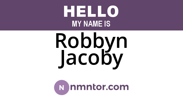 Robbyn Jacoby