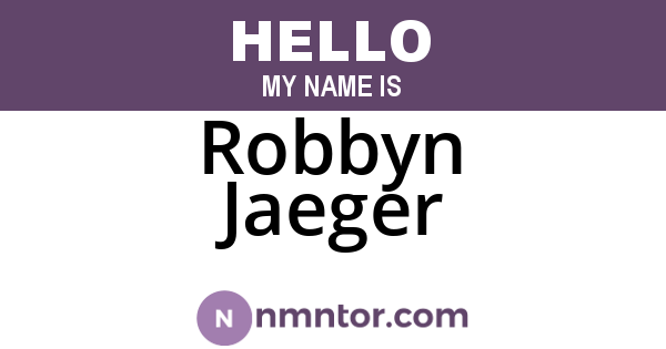 Robbyn Jaeger