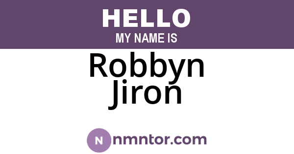 Robbyn Jiron