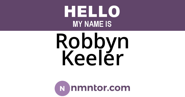 Robbyn Keeler