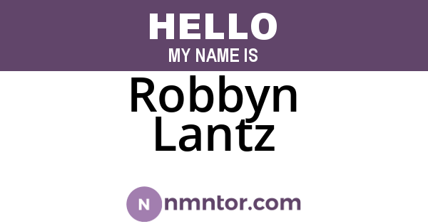 Robbyn Lantz