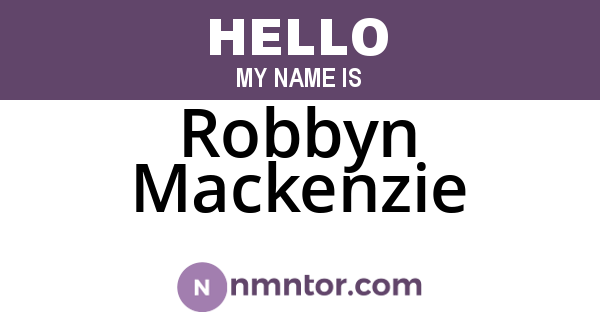 Robbyn Mackenzie