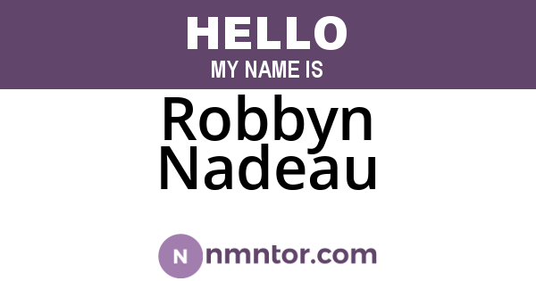 Robbyn Nadeau