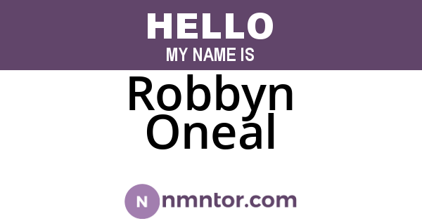 Robbyn Oneal