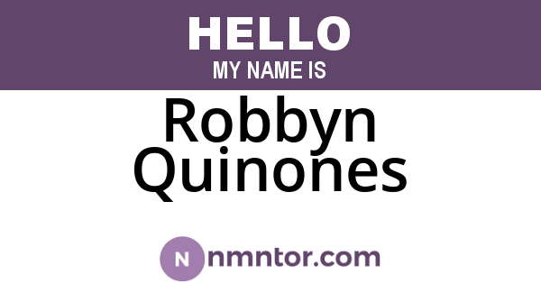 Robbyn Quinones