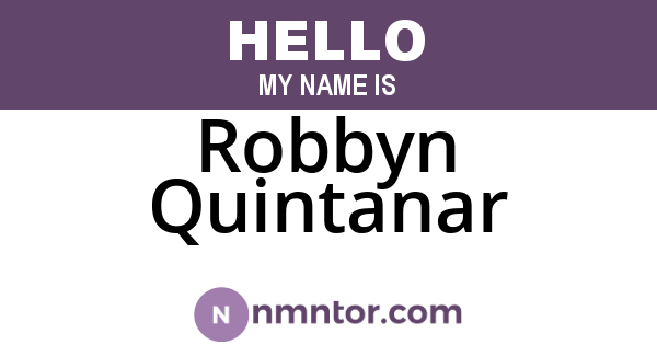 Robbyn Quintanar