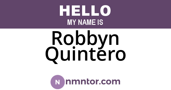 Robbyn Quintero