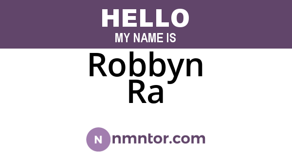 Robbyn Ra