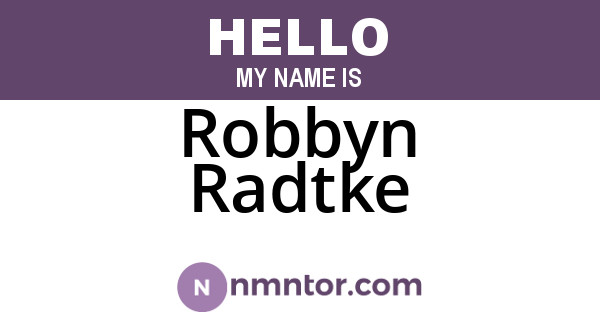 Robbyn Radtke