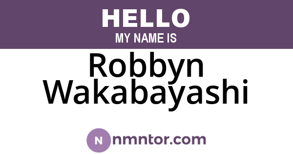 Robbyn Wakabayashi
