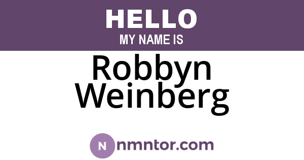Robbyn Weinberg