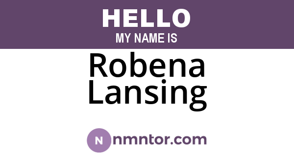 Robena Lansing