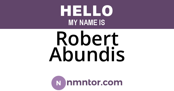 Robert Abundis