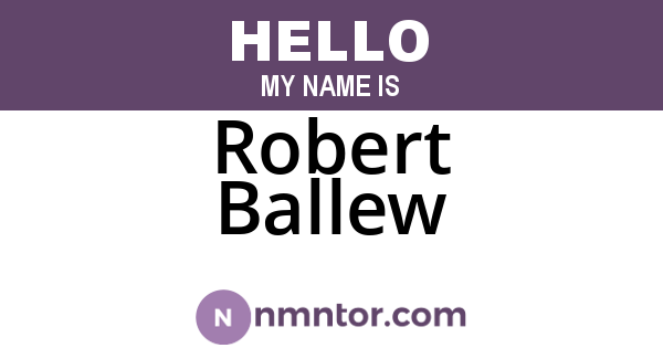 Robert Ballew