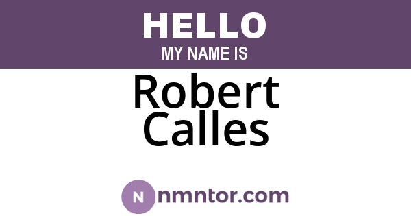 Robert Calles