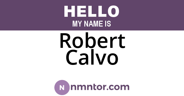 Robert Calvo