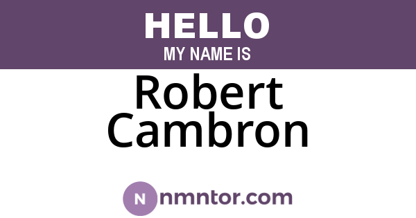 Robert Cambron