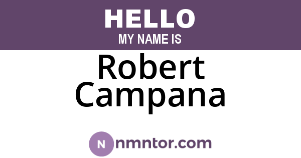 Robert Campana