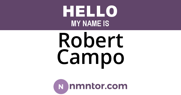 Robert Campo