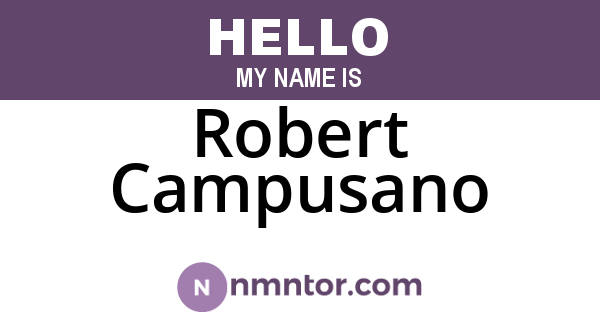 Robert Campusano