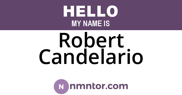 Robert Candelario
