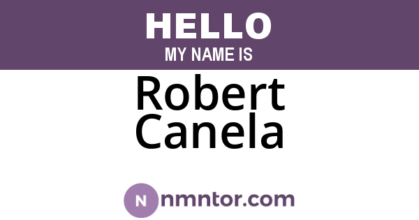 Robert Canela