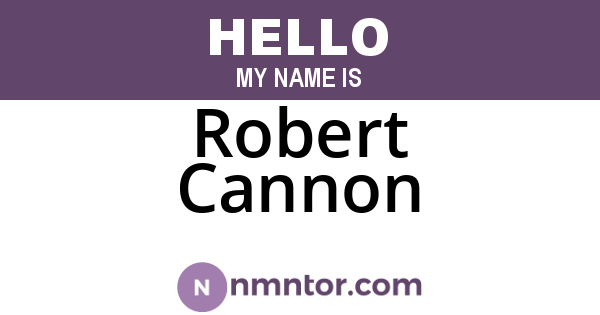 Robert Cannon