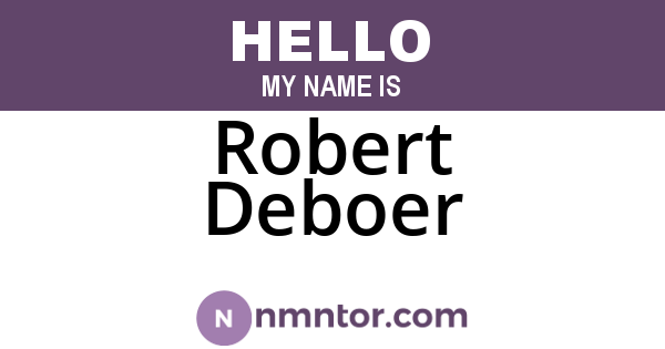 Robert Deboer