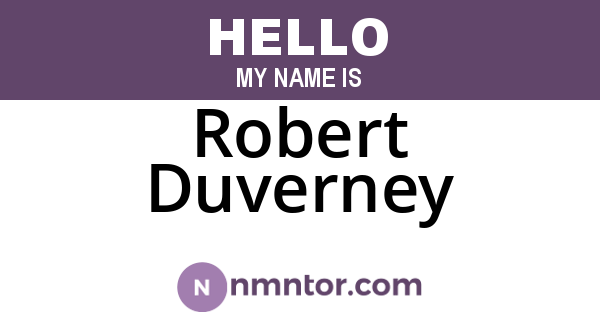 Robert Duverney