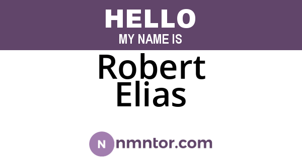 Robert Elias