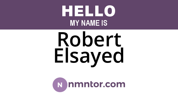Robert Elsayed