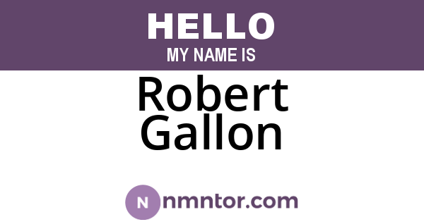 Robert Gallon