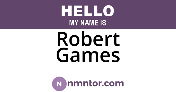Robert Games