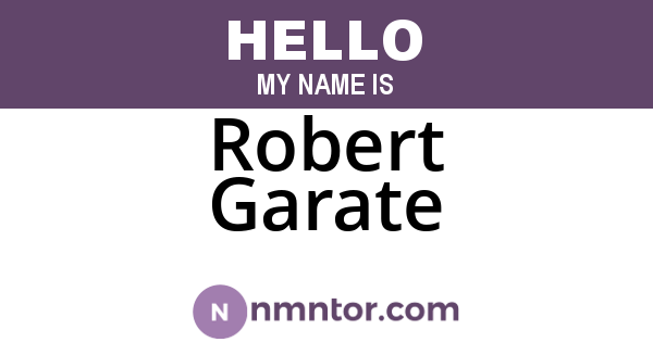 Robert Garate