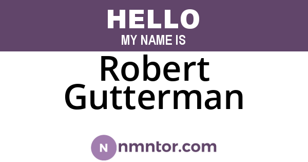 Robert Gutterman