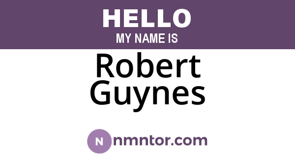 Robert Guynes