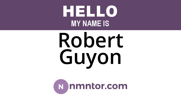 Robert Guyon