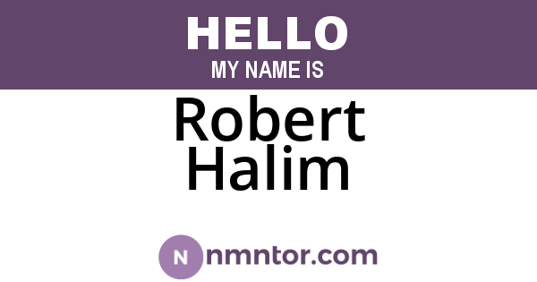 Robert Halim