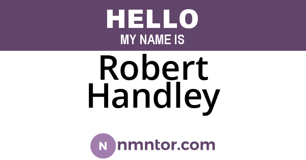 Robert Handley