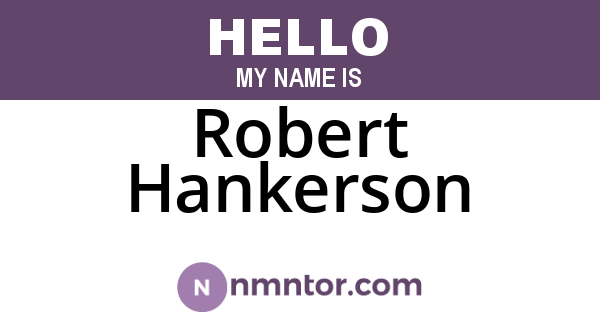 Robert Hankerson