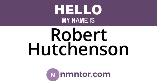 Robert Hutchenson