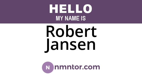 Robert Jansen