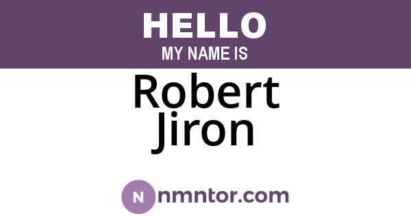 Robert Jiron