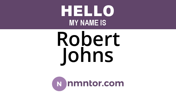 Robert Johns