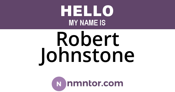 Robert Johnstone