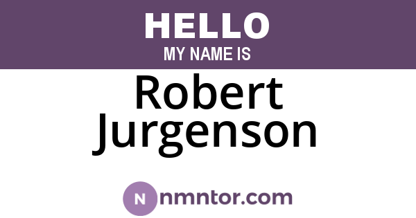 Robert Jurgenson