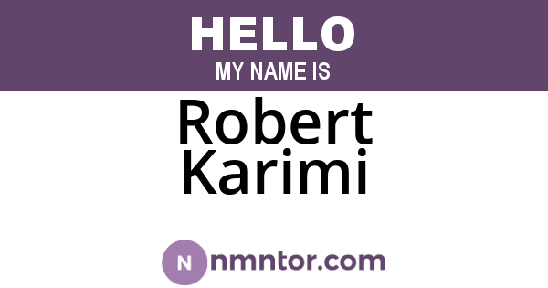 Robert Karimi