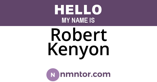 Robert Kenyon
