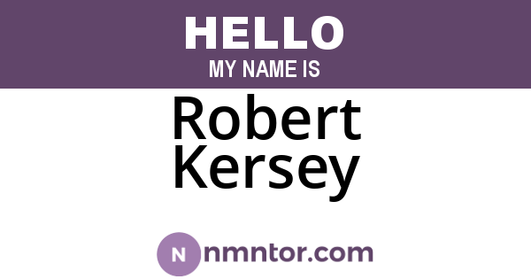 Robert Kersey